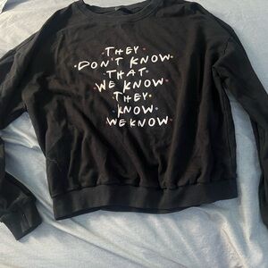 SHEIN Black Graphic Sweatshirt